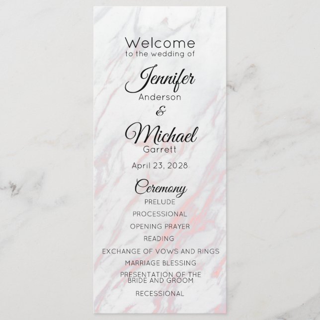 Programa Mármore Rosa Moderno e Cinza (Frente)