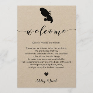Programa Martinique Wedding - Letra de Boas-vindas e Itiner