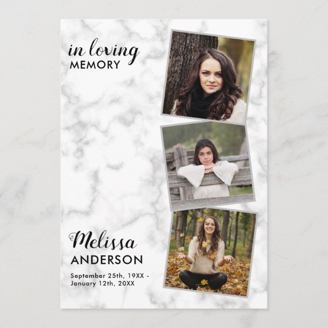 Programa Memorial 3 Fotografia Ordem de Serviço Funeral (Frente)