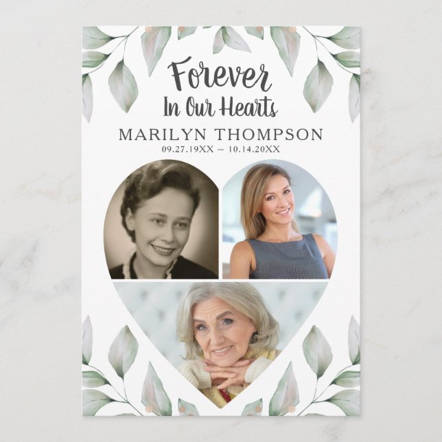 Programa Memorial Botânico de Colagem de Fotos em Forma de  (Frente)