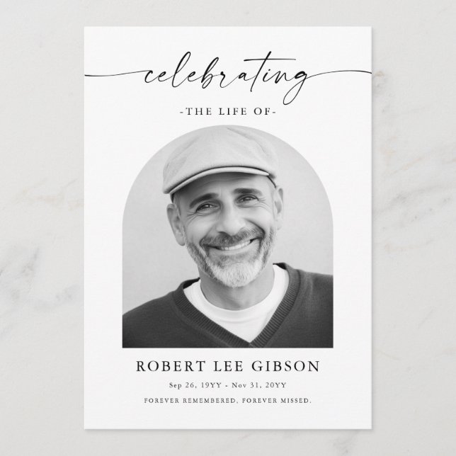 Programa Memorial De Foto Da Ordem De Serviço Obituária Fun (Frente)