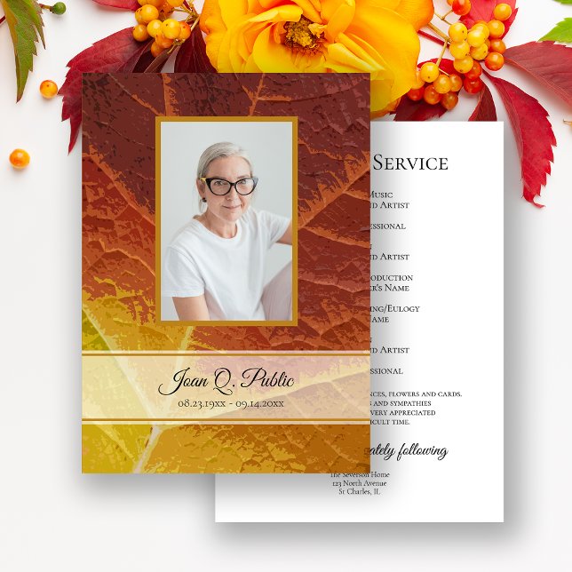 Programa Memorial do Serviço Funeral de Outono (Criador carregado)