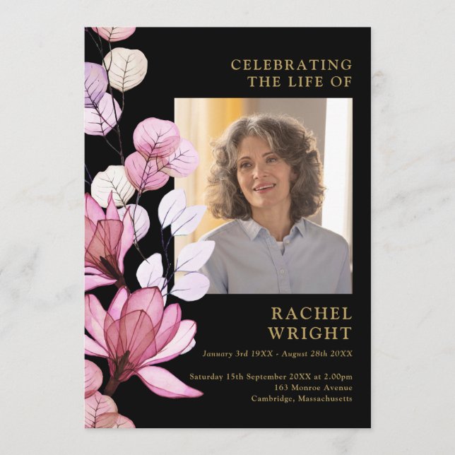 Programa Memorial Fúnebre, Rosa, Ordem de Serviço (Frente)