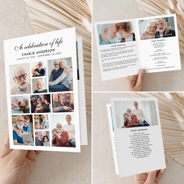Programa Memorial/Funeral 14-Foto Dobrado Moderno (Criador carregado)