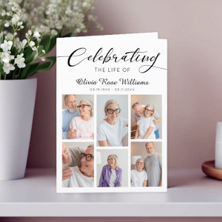 Programa Memorial Funeral de Colagem de Fotos Moderna