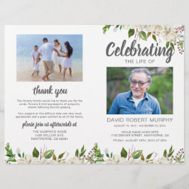 Programa Memorial Funeral de Ordem de Serviço de O