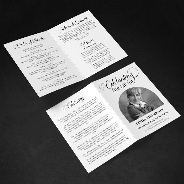 Programa Memorial Funeral Elegante Celebrando a Vida (Criador carregado)