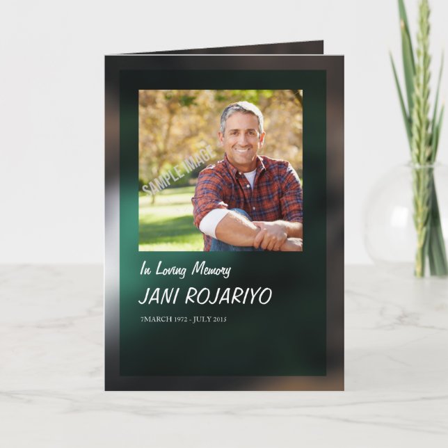 Programa Memorial Funeral Program Template (Frente)