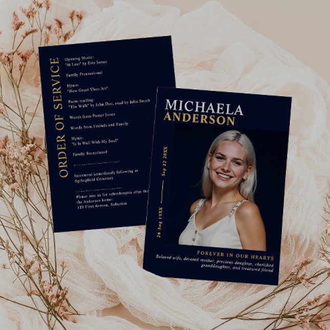 Programa Memorial Moderno / Funeral / Celebração da Vida (Criador carregado)