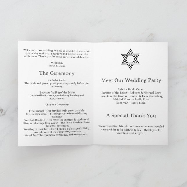 Programa Minimalista de Casamento Judaico (Interior)