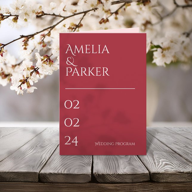 Programa Minimalista de Casamento Vermelho da Crim (Criador carregado)