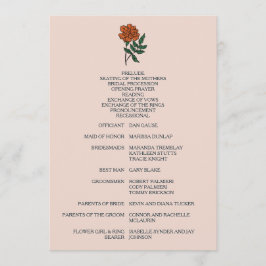 Programa Minimalista Marigold de Casamento