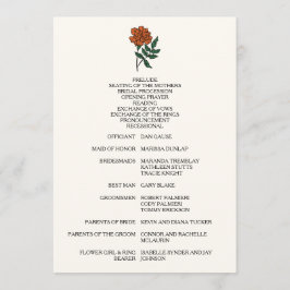 Programa Minimalista Marigold de Casamento