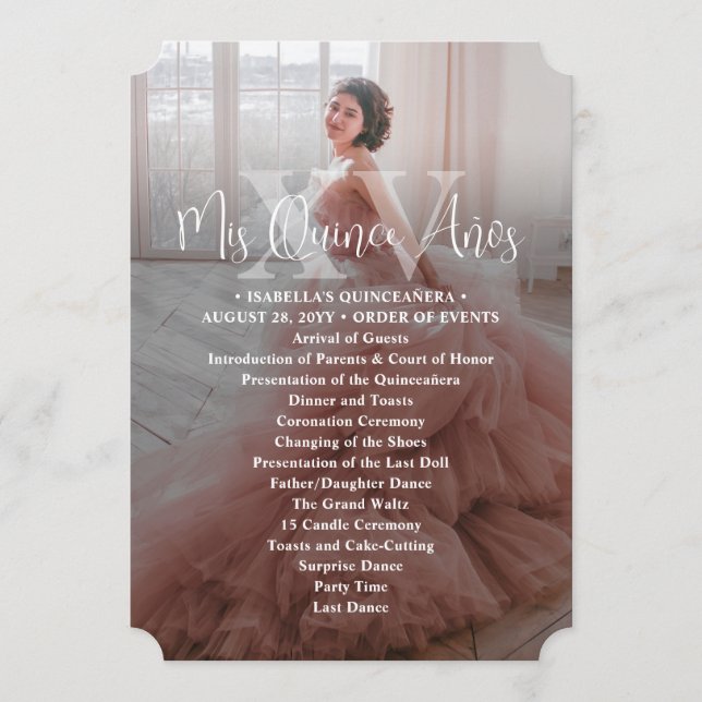 Programa Mis XV Años Modern 2 Fotografias Quinceañera (Frente)