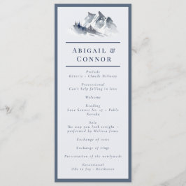 Programa Misty Mountain Blue Cinza Elegante Branco