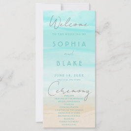 Programa Modern Abstrato Beach Wedding