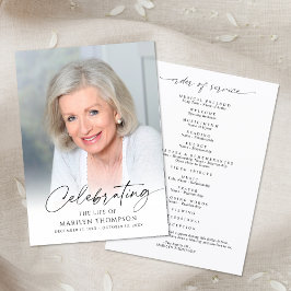 Programa Modern Celebration of Life Photo Memorial Funeral