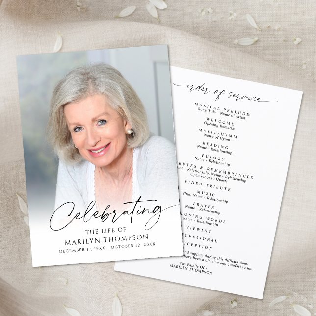 Programa Modern Celebration of Life Photo Memorial Funeral (Criador carregado)