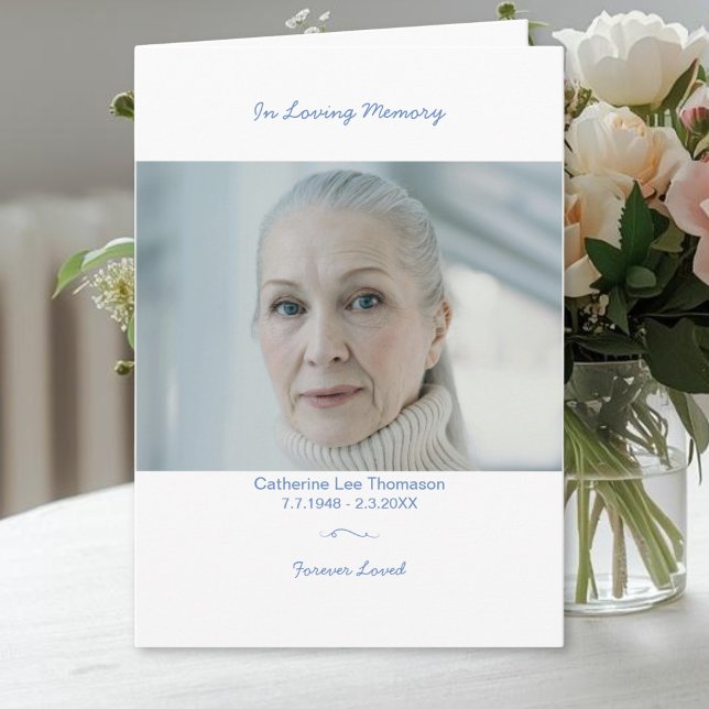 Programa Modern Elegant Funeral Program With Photo (Modern Elegant Funeral Program With Photo
)