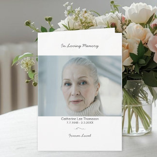 Programa Modern Elegant Photo Funeral Program