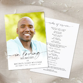 Programa Modern Memorial Funeral Celebration of Life Photo