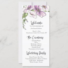 Programa Modern Pansy Wedding