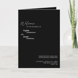 Programa Moderno Clássico de Casamento Negro Dobra