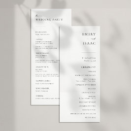 Programa Moderno de Casamento Chic Script Minimali
