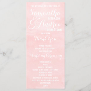 Programa moderno de Casamento de Cores d'Água cor 