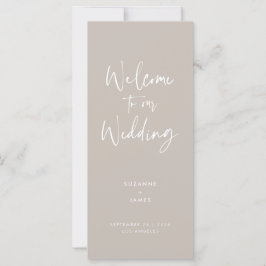 Programa Moderno de Casamento de Script de Taupe M