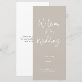 Programa Moderno de Casamento de Script de Taupe M