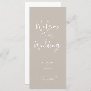 Programa Moderno de Casamento de Script de Taupe M
