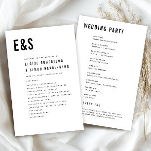 Programa Moderno de Casamento do Monograma Mínimo