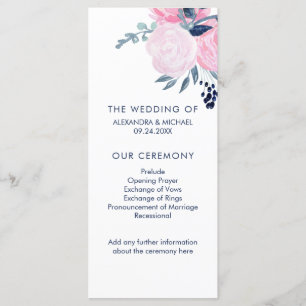 Programa Moderno de Casamento Floral a Rosa e Mari