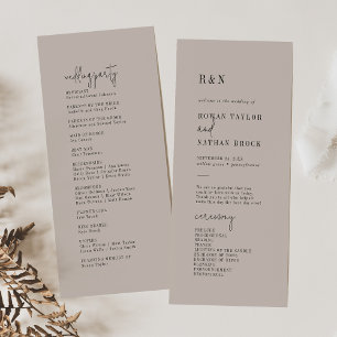 Programa Moderno de Casamento Plana EDITÁVEL COM C