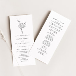 Programa Moderno Elegante Simples de Casamento Flo