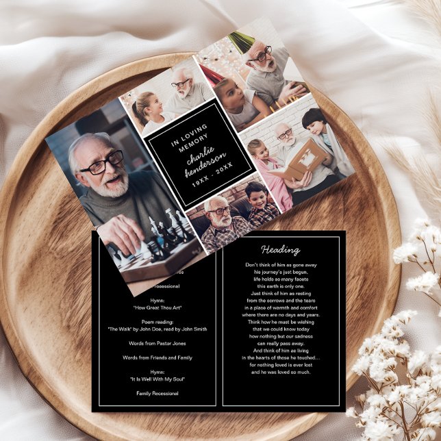Programa Moderno Funeral/ Memorial Em Memória Amorosa 5-Fot (Criador carregado)