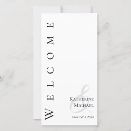 Programa Moderno Simples de Casamento Negro e Bran