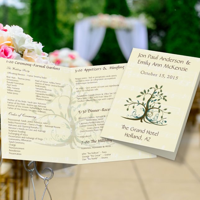 Programa Musical Whimsical Tree Wedding (Criador carregado)