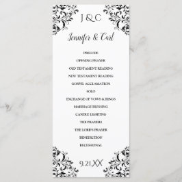Programa Nadine Wedding Ceremony Program - Tea-Length (Blac