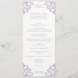 Programa Nadine Wedding Program - Tea-length-Lavanda
