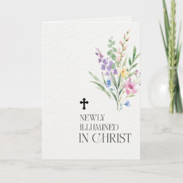 Programa Newly Illumined in Christ Baptism Card