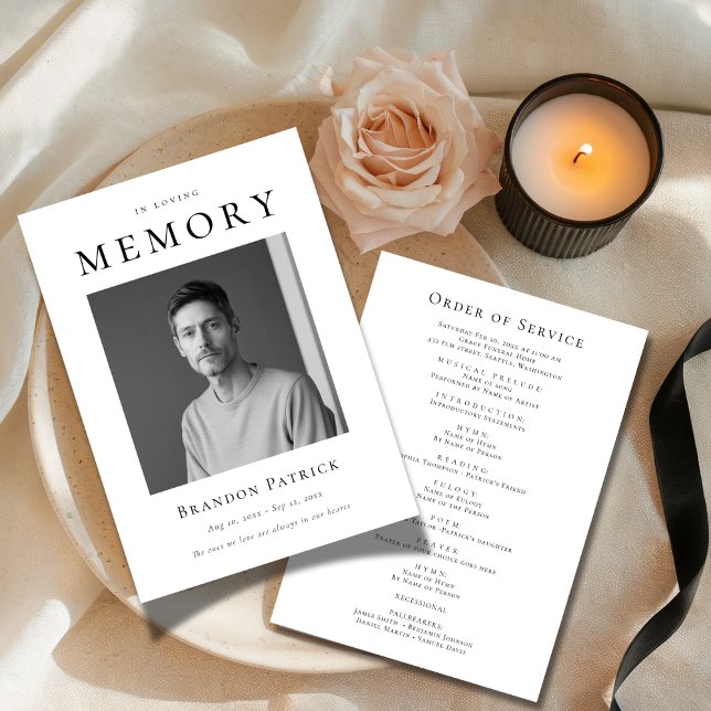 Programa No Loving Memory Burial Funeral Service Photo (Criador carregado)