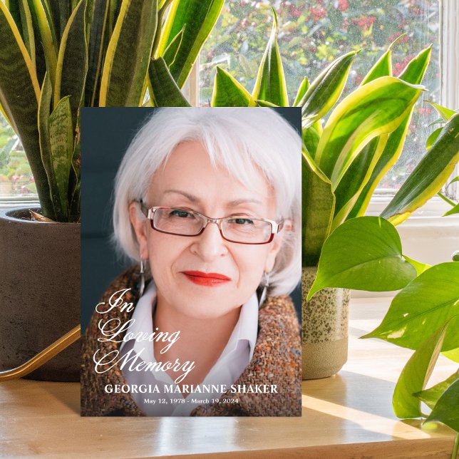 Programa No Loving Memory Cheio Photo Memorial Program (Criador carregado)