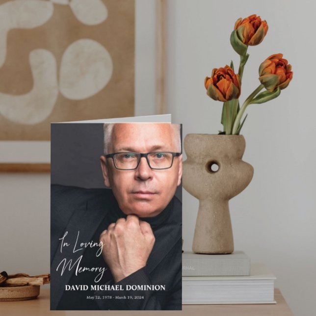 Programa No Loving Memory Cheio Photo Memorial Program (Criador carregado)