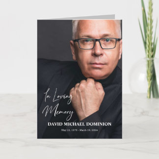 Programa No Loving Memory Cheio Photo Memorial Program