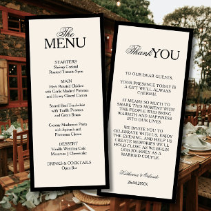 Programa Nota de Agradecimento de Casamento Black Ivory Old