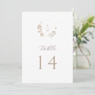 Programa Número da Tabela de Casamento do Monograma do Jard