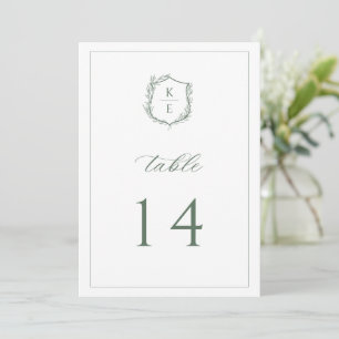 Programa Número da Tabela de Casamento Monograma de Paixão