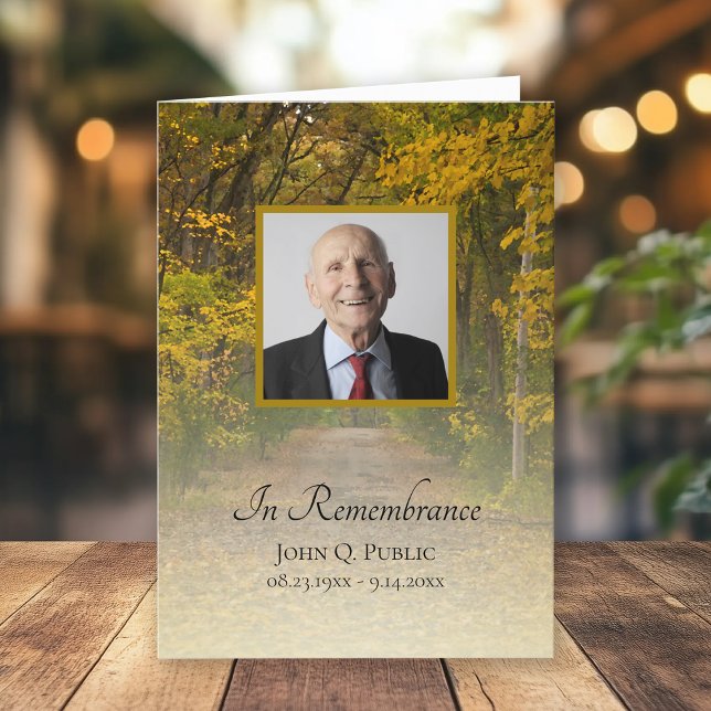 Programa O Autumn Deixa O Serviço Funeral Da Faixa Dobrado (Criador carregado)